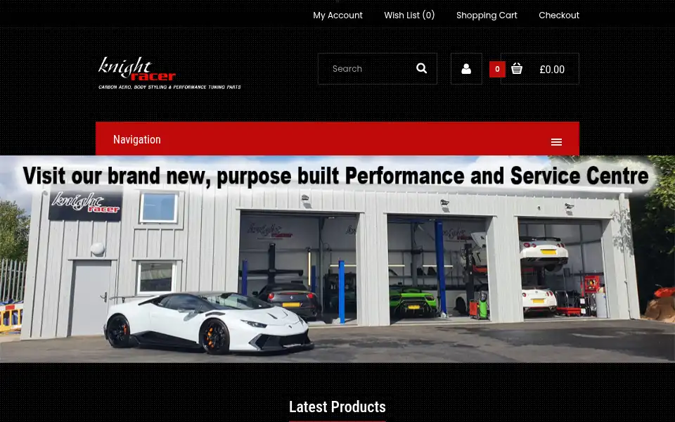 Screenshot of knightracer.com