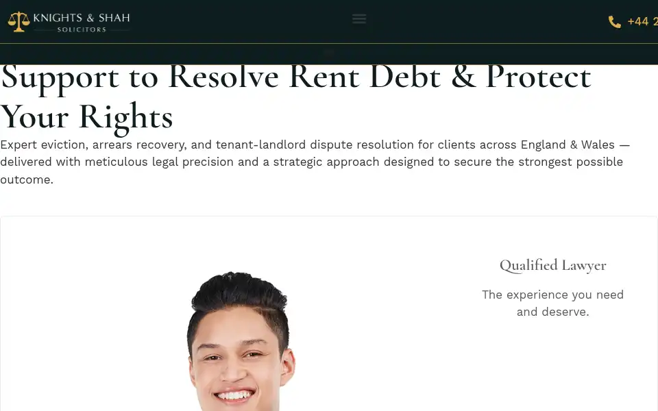 Screenshot of knightsshahsolicitors.com
