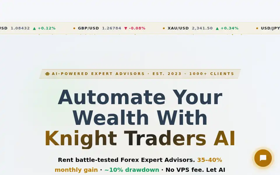 Screenshot of knighttradersai.com