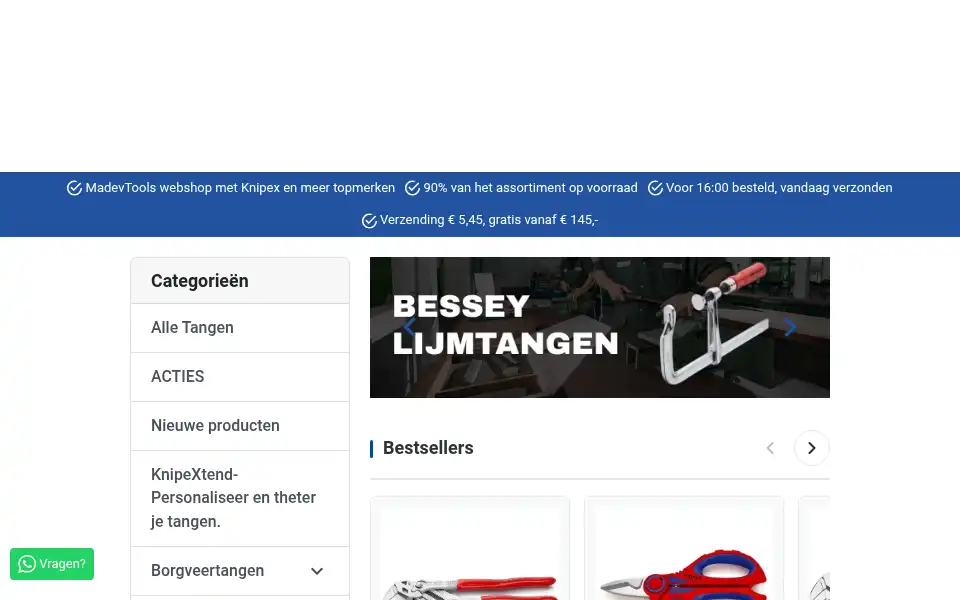 Screenshot of knipex-tangen.nl