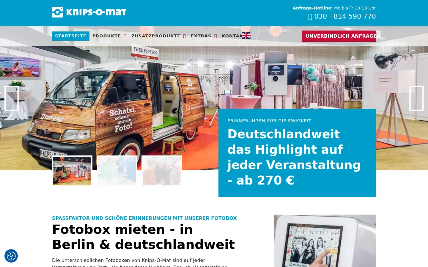 Screenshot of knips-o-mat.de
