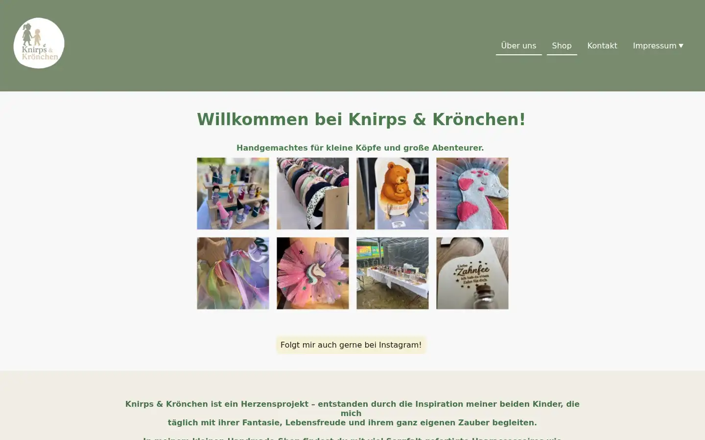 Screenshot of knirpsundkroenchen.de