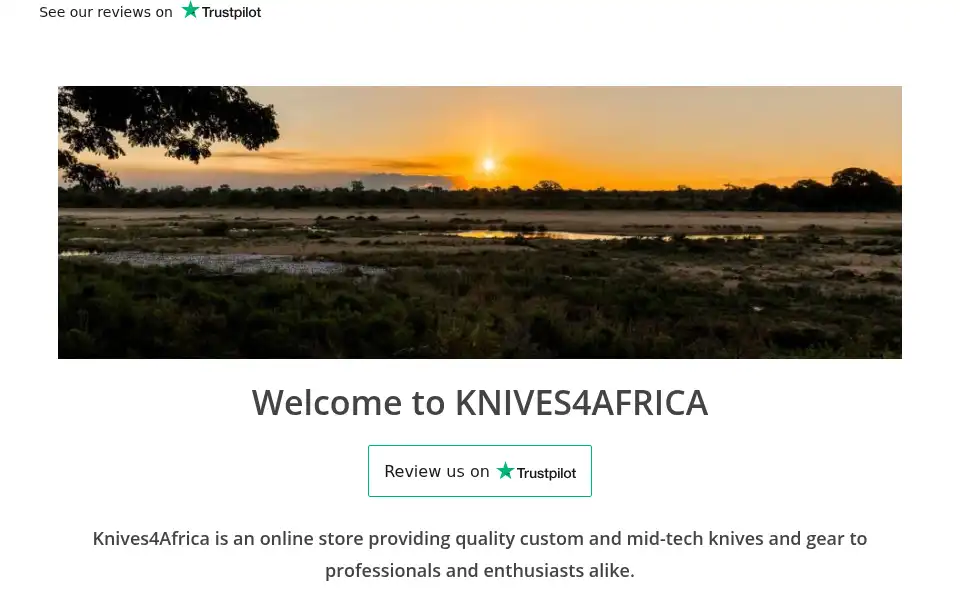 Screenshot of knives4africa.co.nz