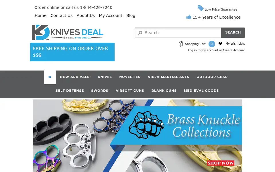 Screenshot of knivesdeal.com