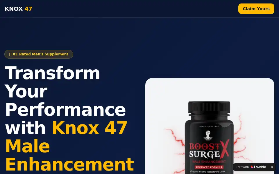 Screenshot of knox47maleenhancementus.lovable.app