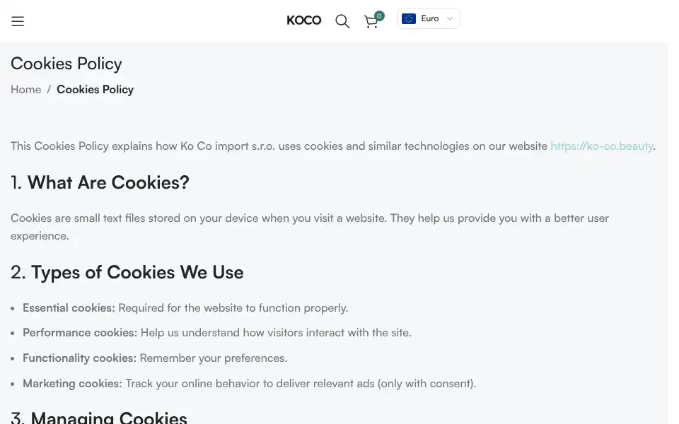 Screenshot of ko-co.beauty
