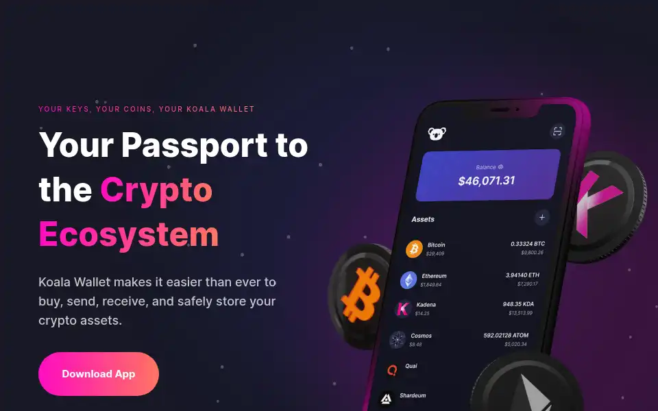 Screenshot of koalawallet.io