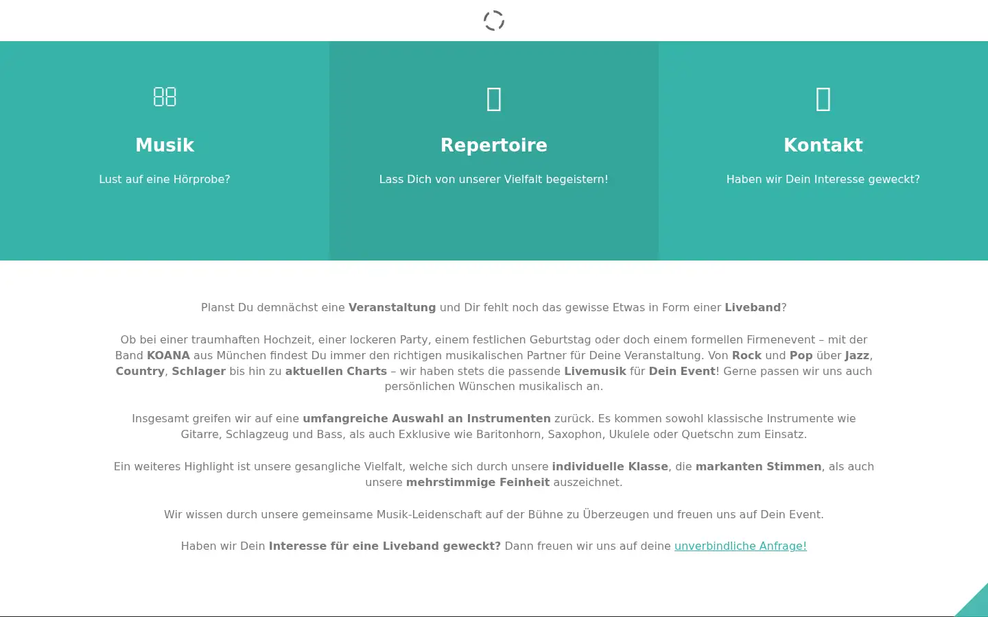 Screenshot of koana-music.com