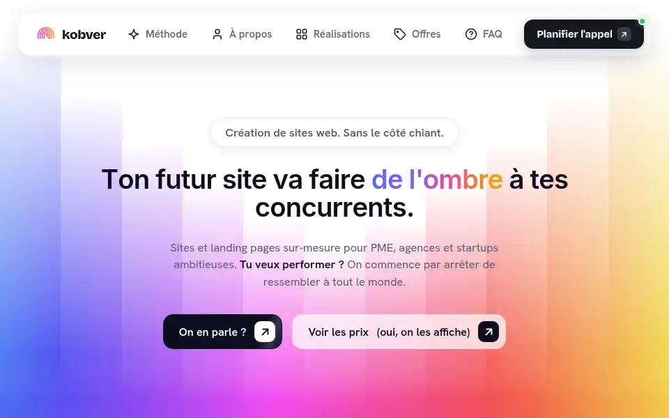 Screenshot of kobver.com