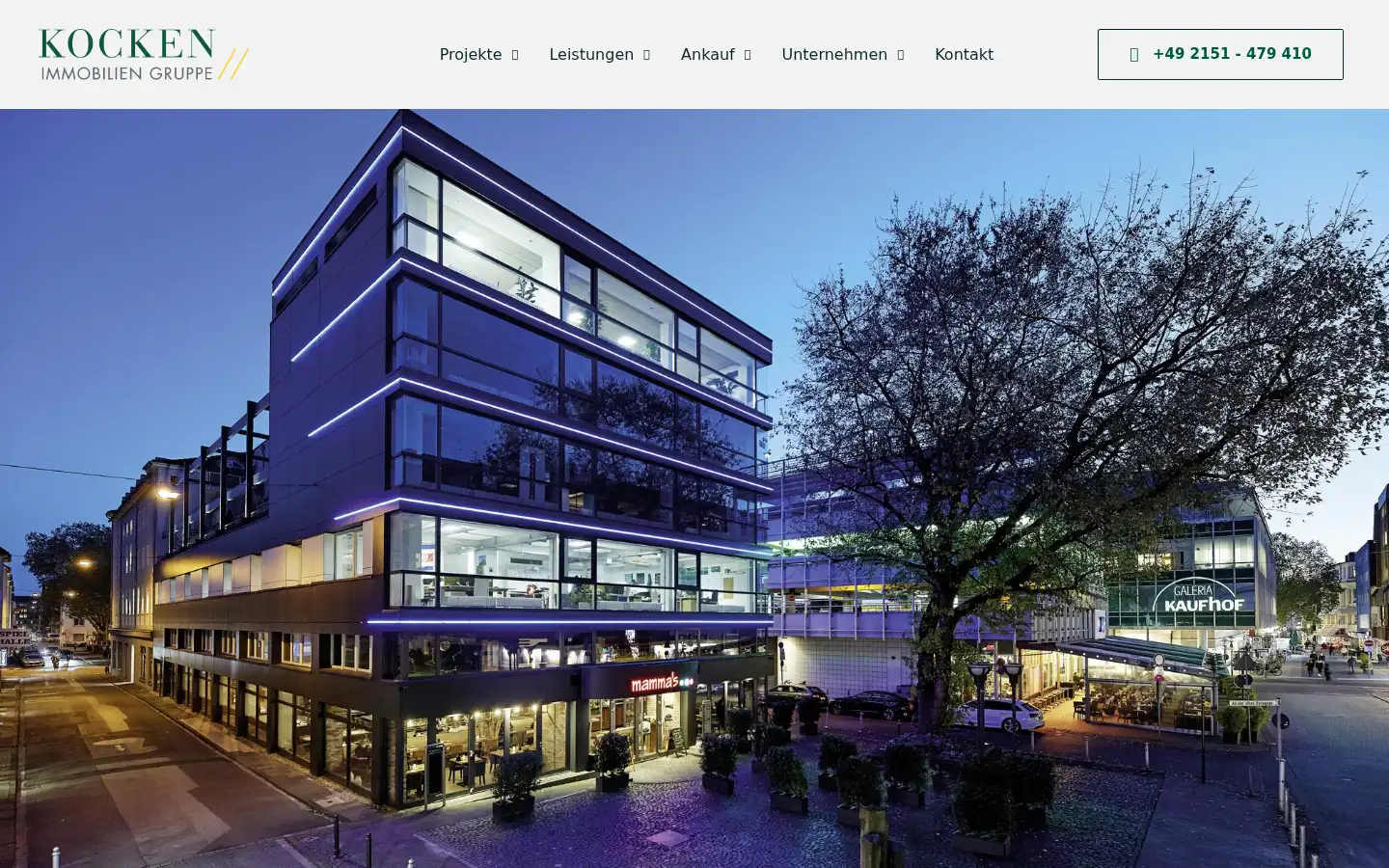 Screenshot of kocken-gruppe.de
