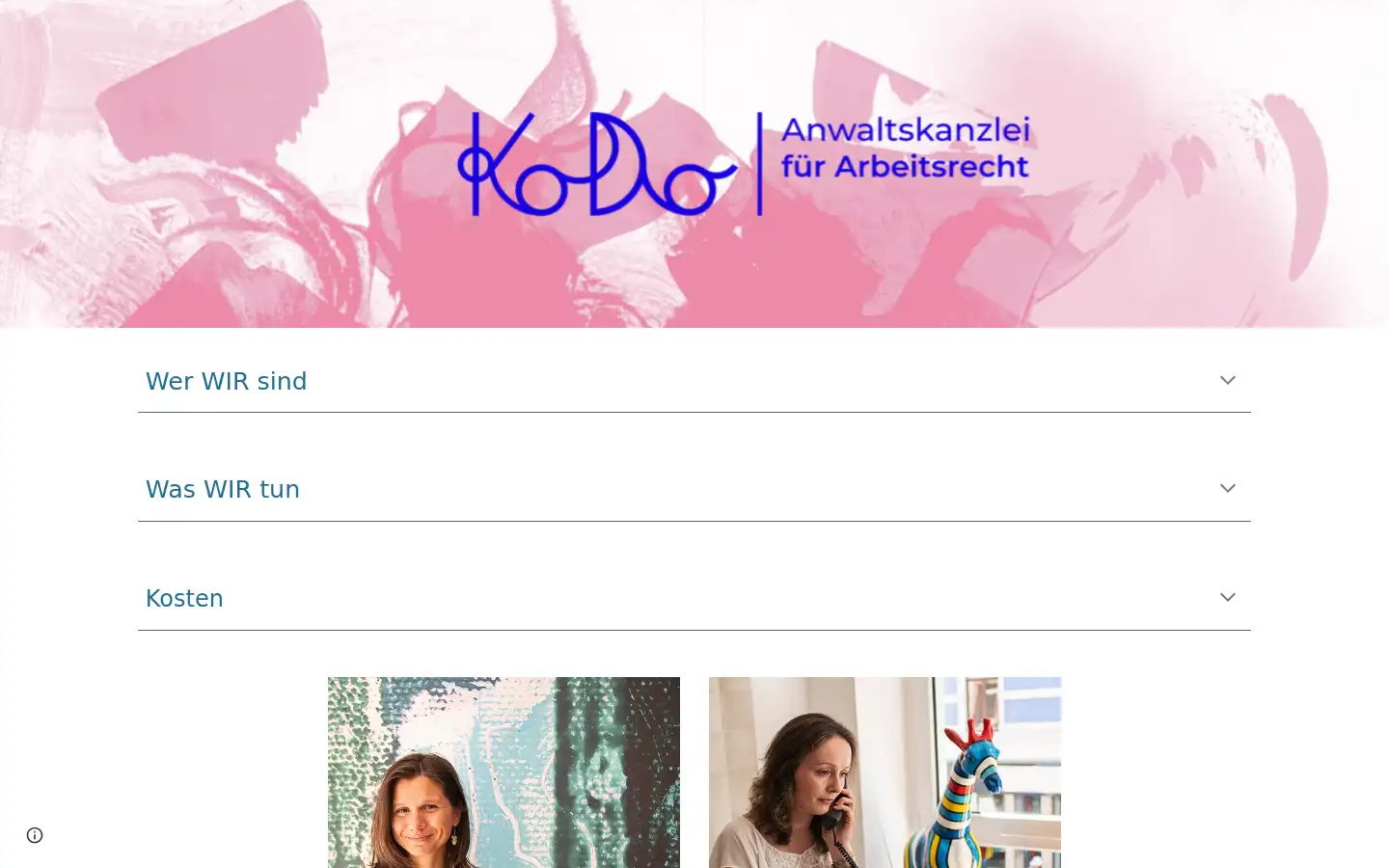 Screenshot of kodo-arbeitsrecht.de