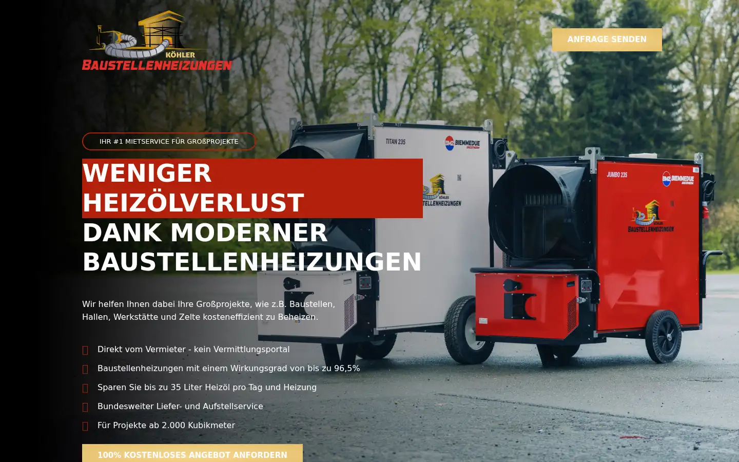 Screenshot of koehler-baustellenheizungen.de