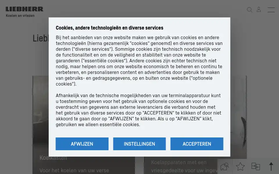 Screenshot of koelen.nl