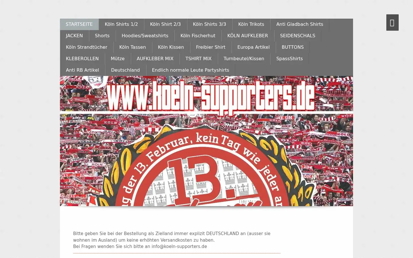 Screenshot of koeln-supporters.de