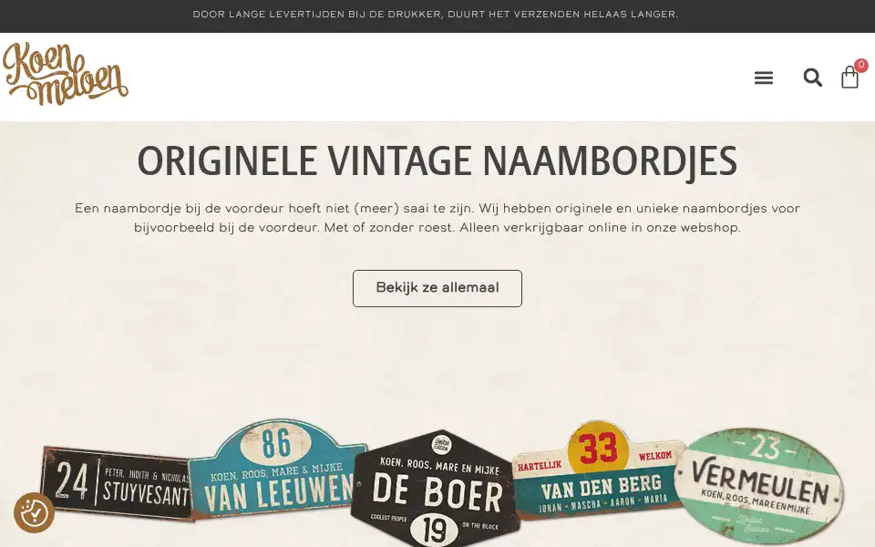 Screenshot of koenmeloen.nl