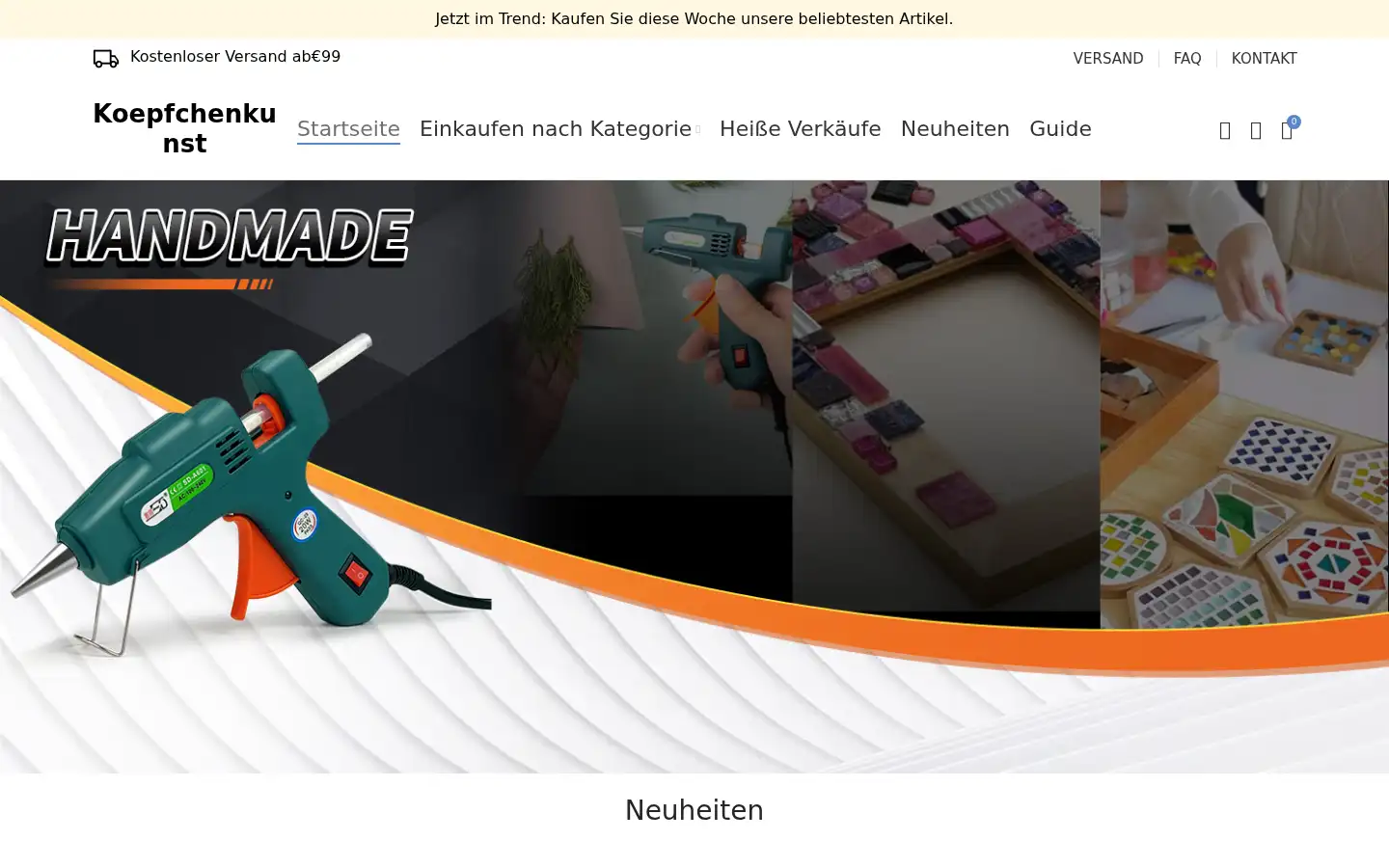 Screenshot of koepfchenkunst.de