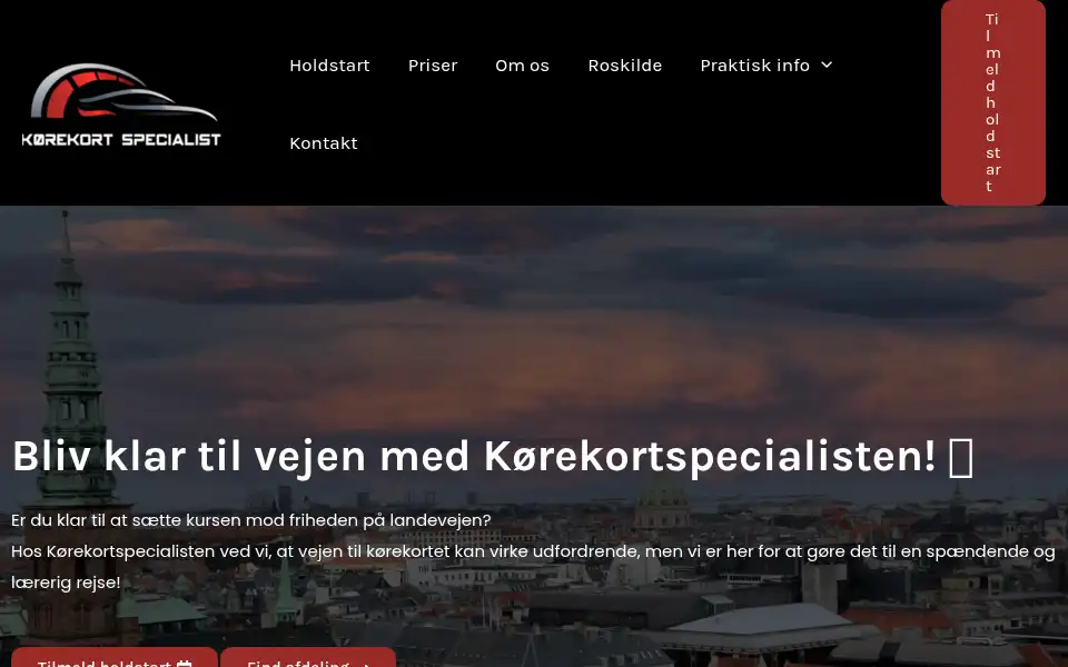Screenshot of koerekortspecialist.dk