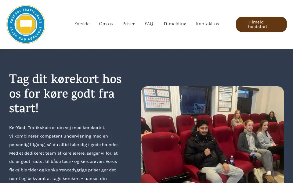Screenshot of koergodttrafikskole.dk