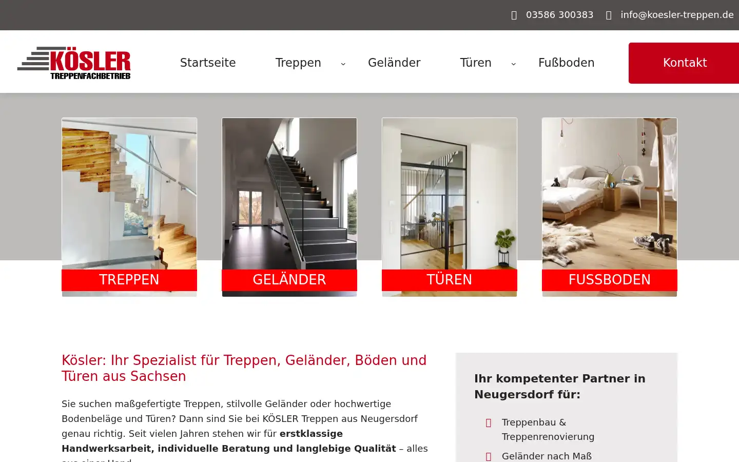 Screenshot of koesler-treppen.de