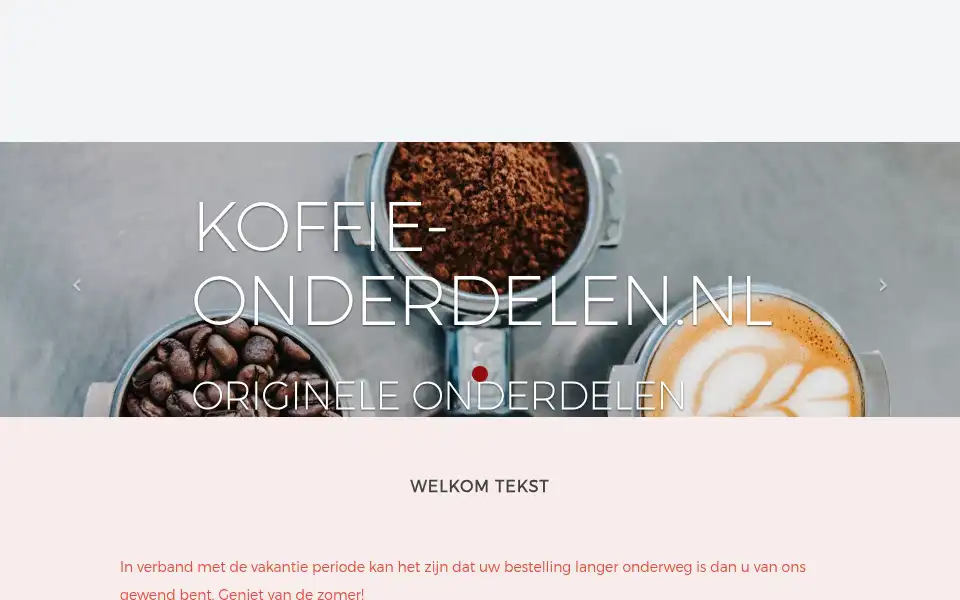 Screenshot of koffie-onderdelen.nl