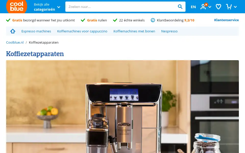 Screenshot of koffiecenter.nl