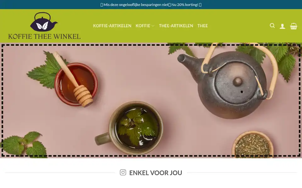 Screenshot of koffieentheenl.com