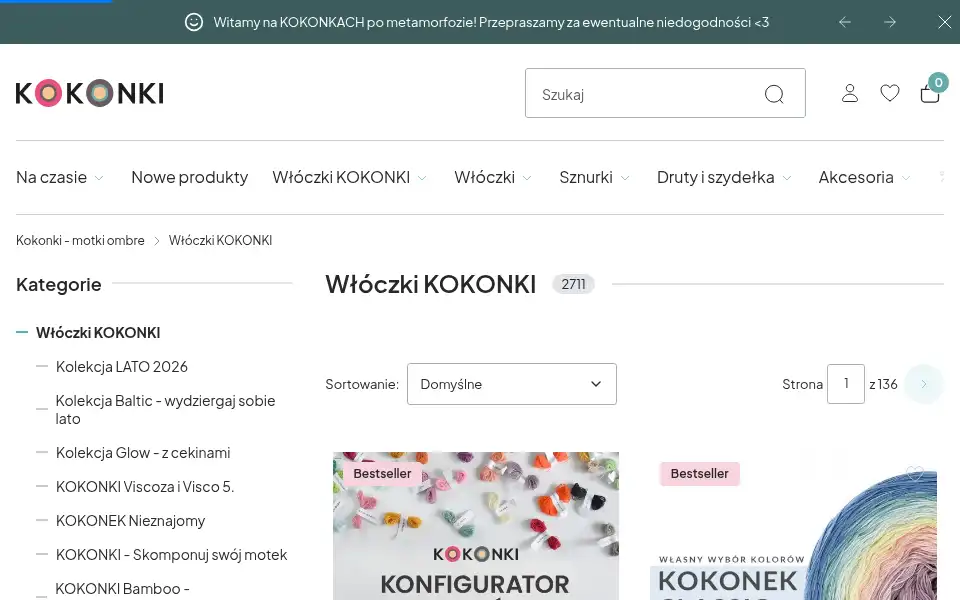 Screenshot of kokonki.pl