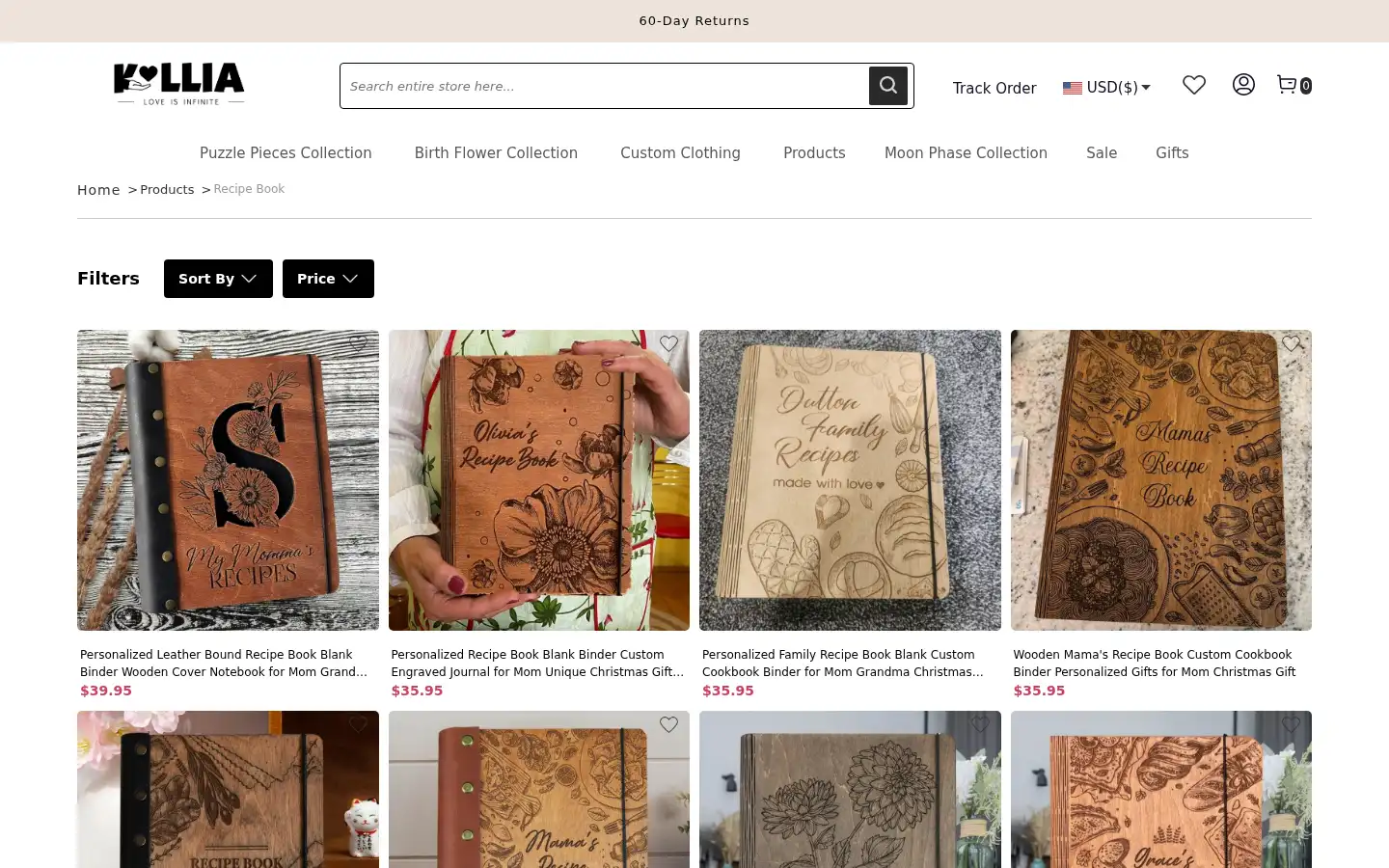 Screenshot of kollia.com