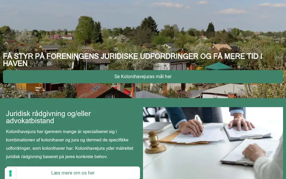 Screenshot of kolonihavejura.dk