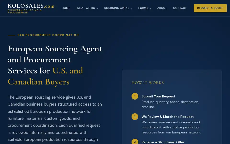 Screenshot of kolosales.com