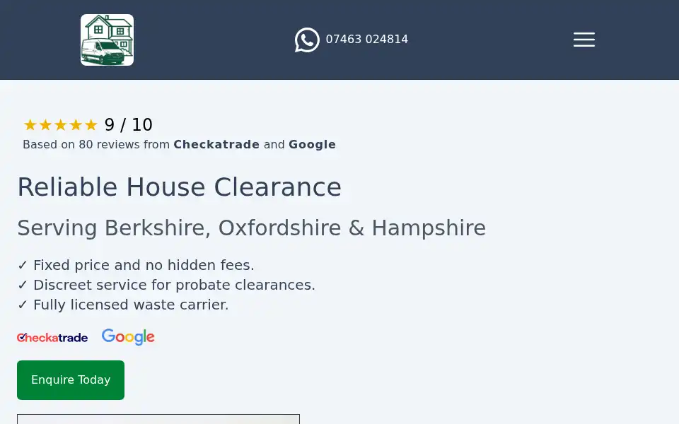 Screenshot of koltshouseclearance.co.uk
