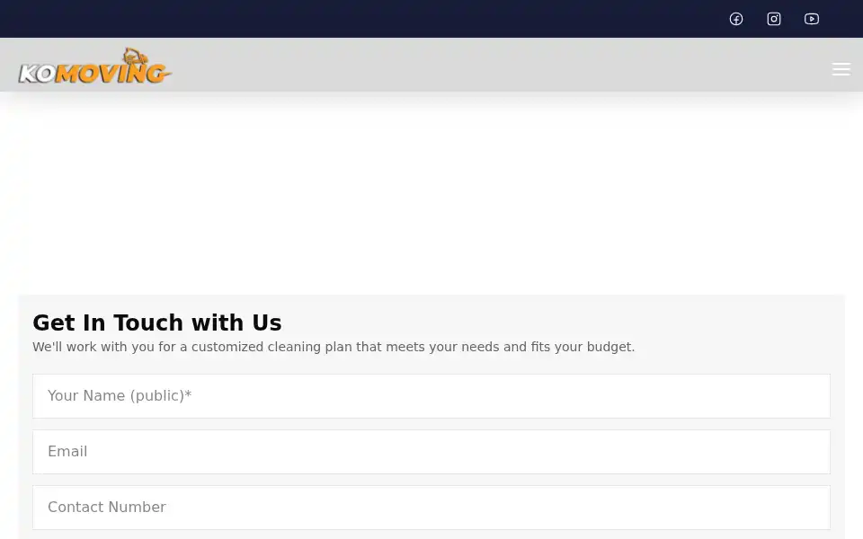 Screenshot of komoving.co.uk