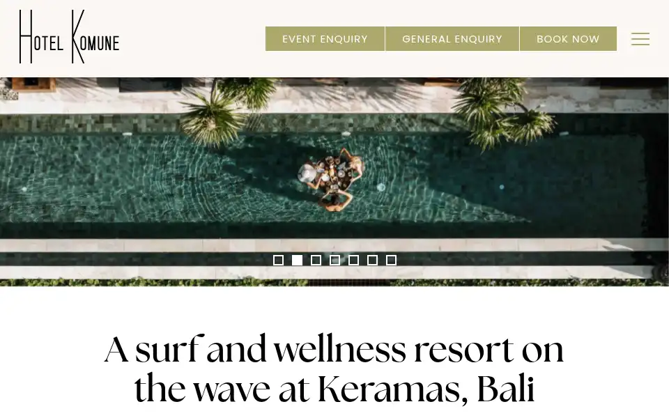 Screenshot of komuneresorts.com