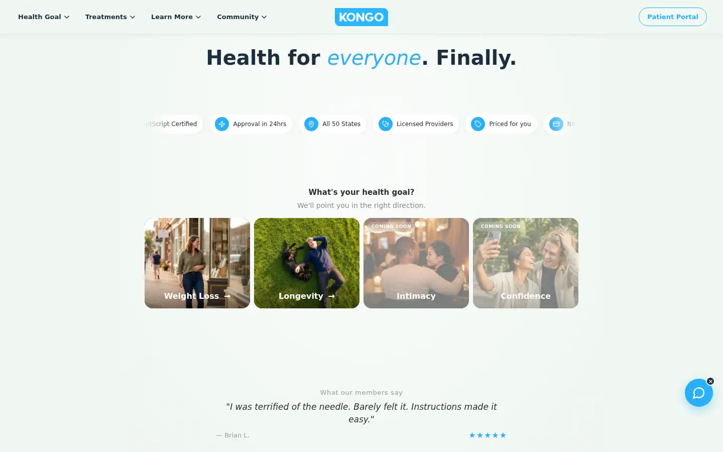 Screenshot of kongo.care