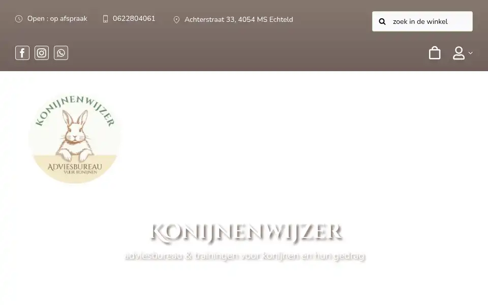 Screenshot of konijnenwijzer.nl