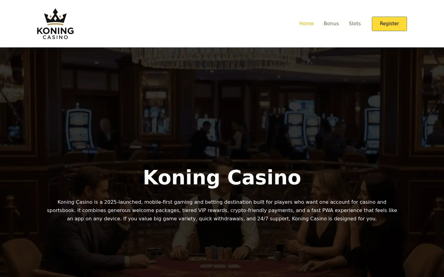 Screenshot of koninggcasino.com