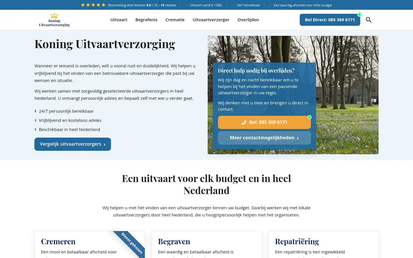 Screenshot of koninguitvaartverzorging.nl