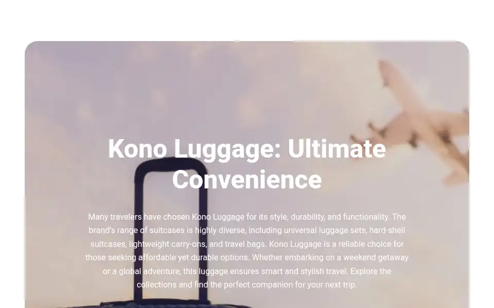 Screenshot of kono-luggage.co.uk