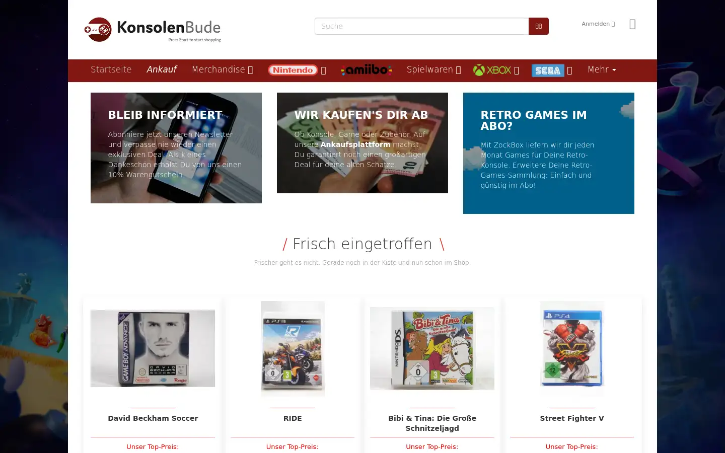 Screenshot of konsolenbude.de