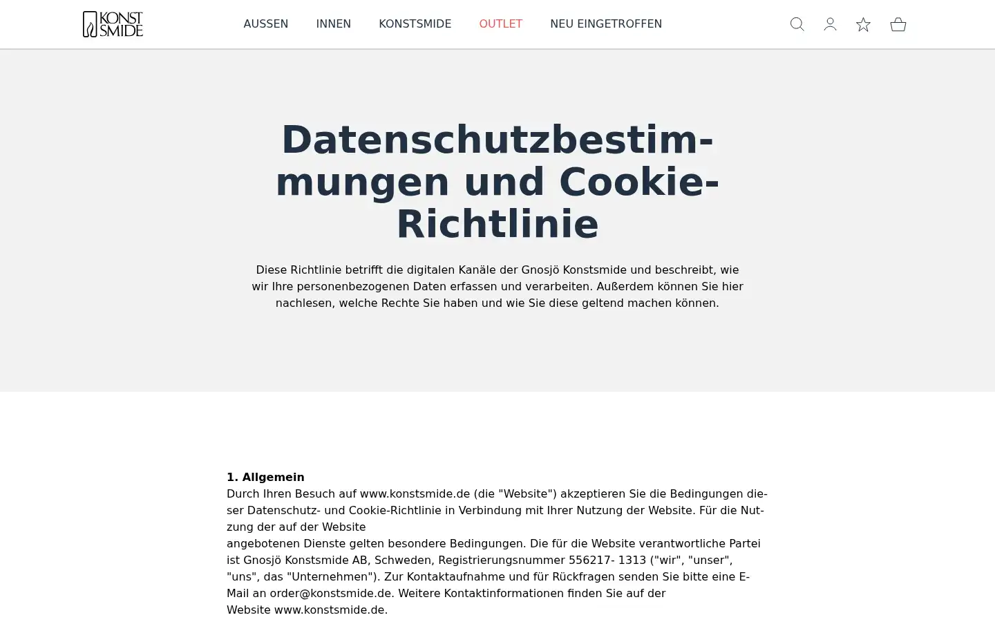 Screenshot of konstsmide.de