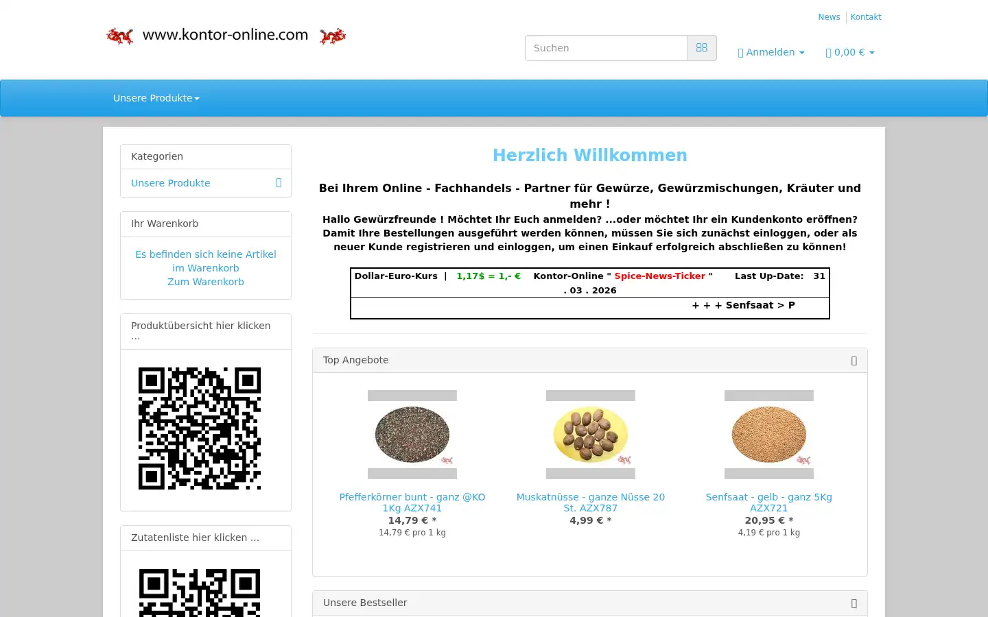 Screenshot of kontor-online.com