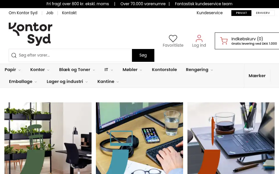 Screenshot of kontorsyd.dk