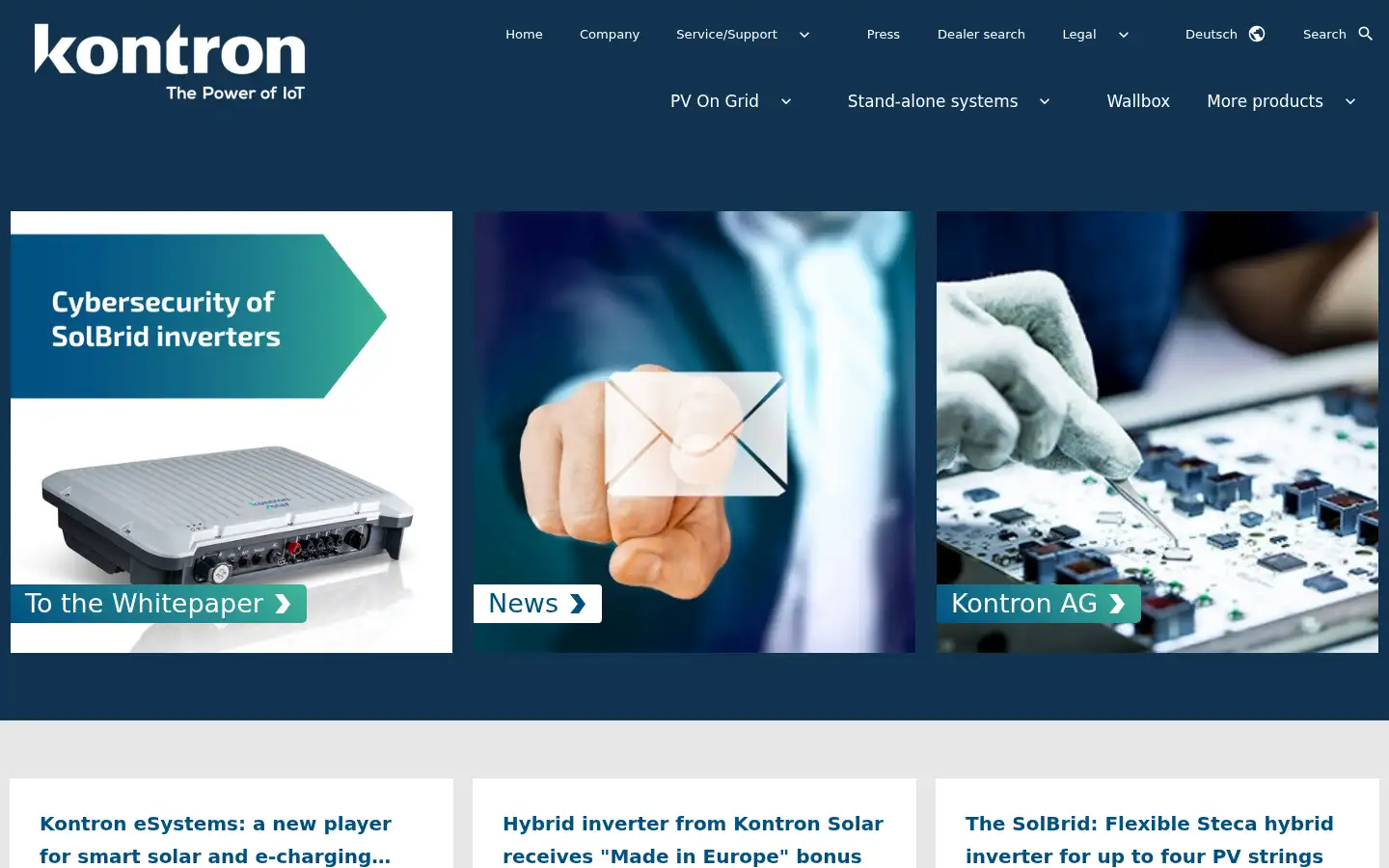 Screenshot of kontron-solar.com