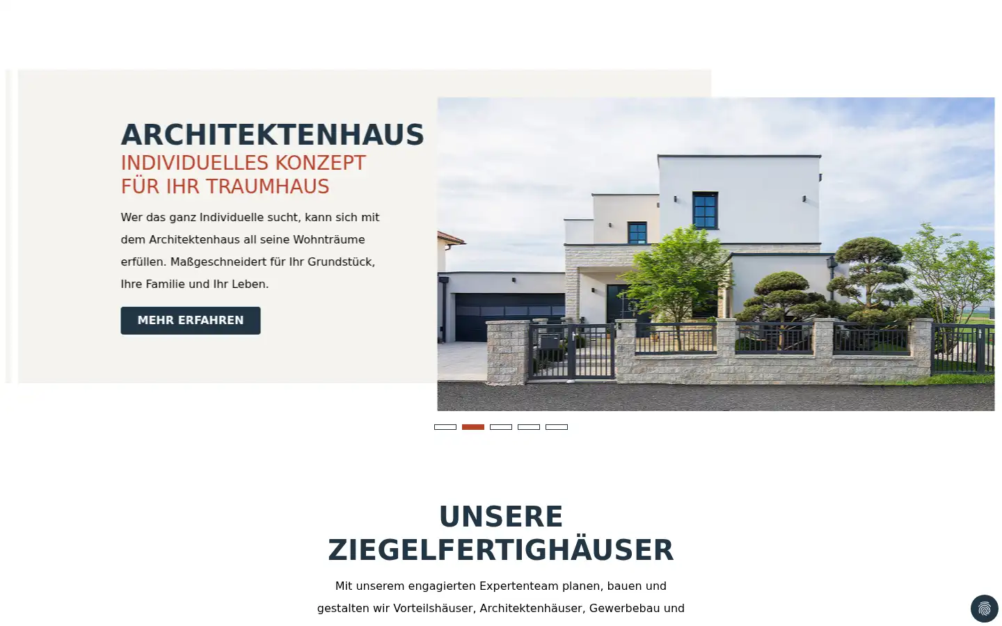 Screenshot of konzept-haus.at