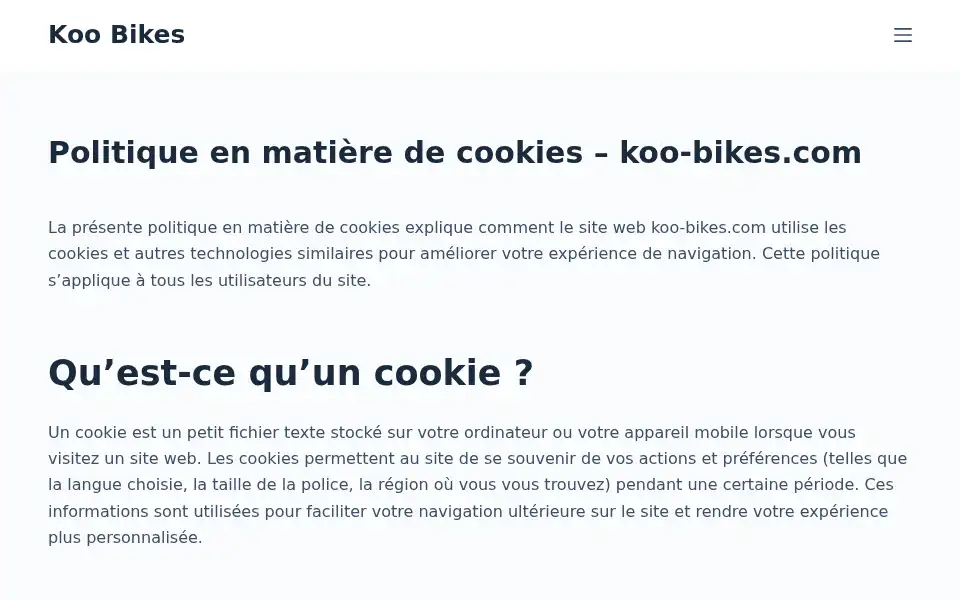 Screenshot of koo-bikes.com