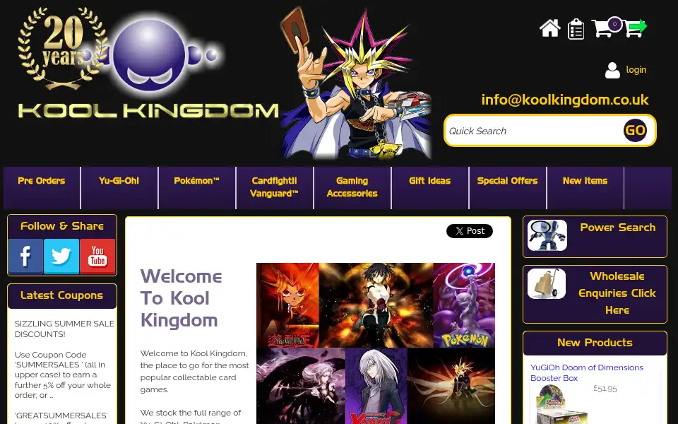 Screenshot of koolkingdom.co.uk