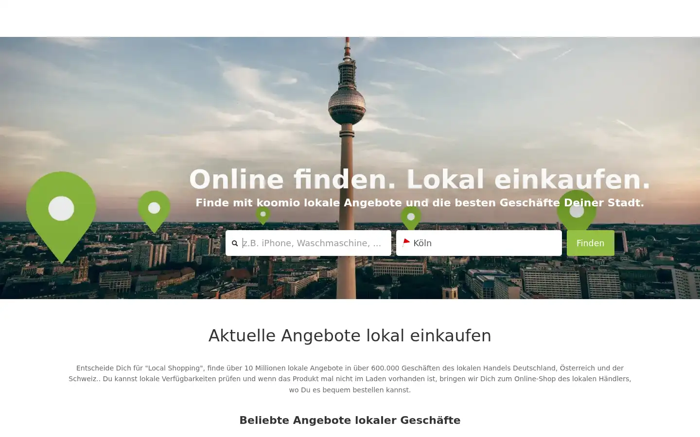 Screenshot of koomio.com