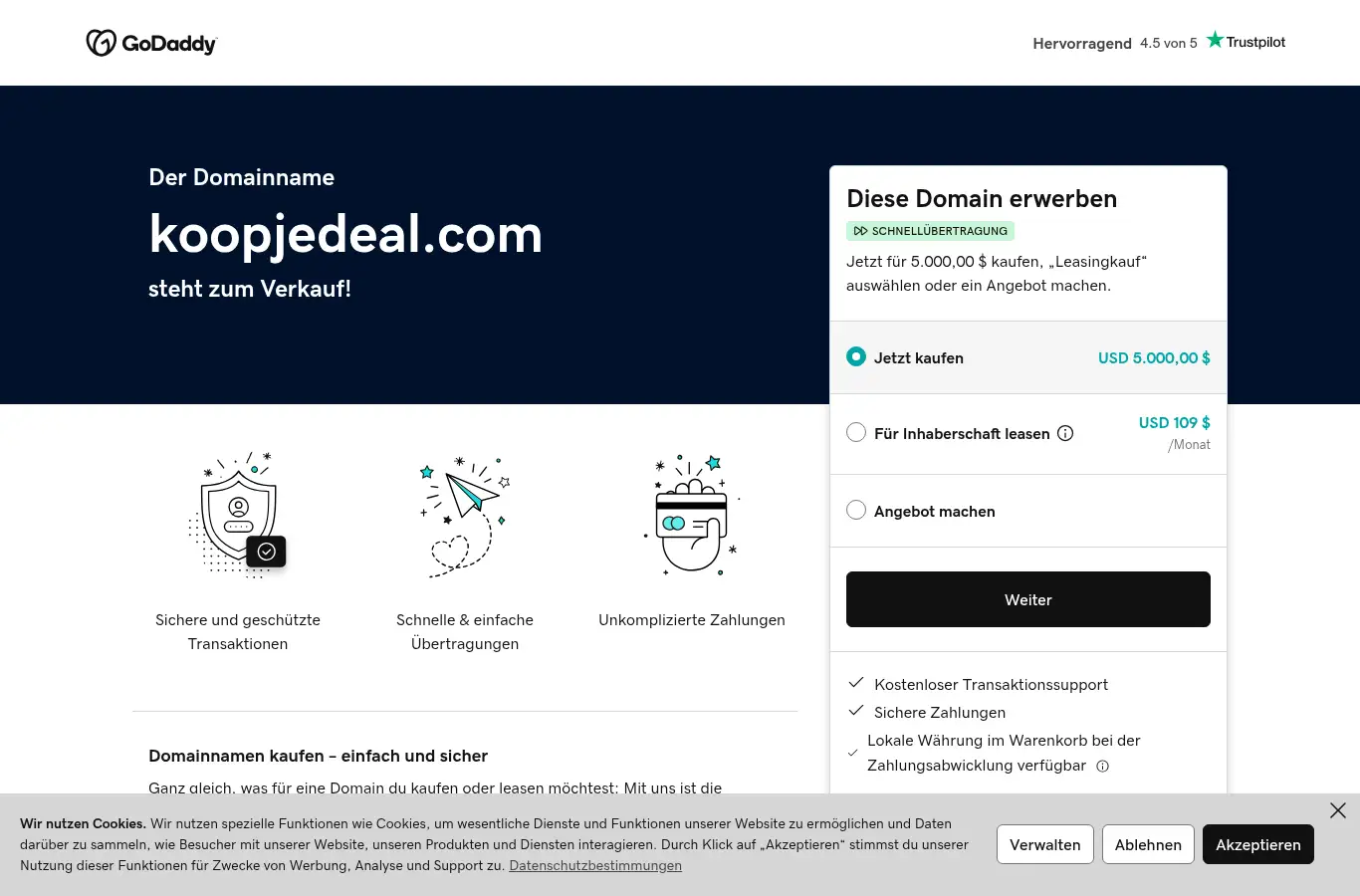 Screenshot of koopjedeal.com