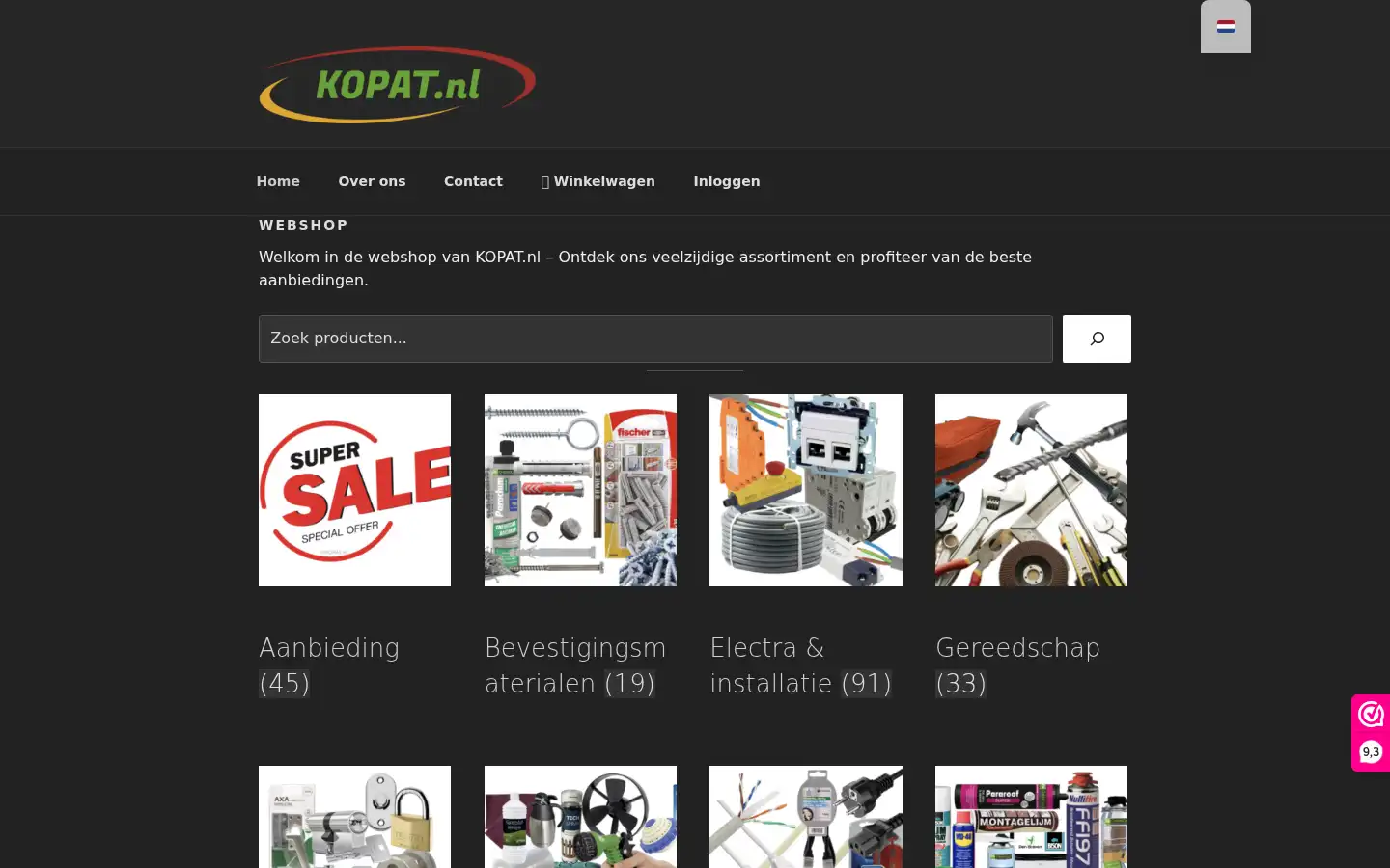 Screenshot of kopat.nl
