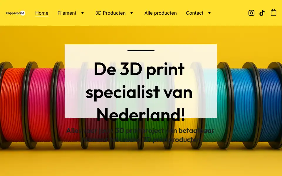 Screenshot of koppelprint-3d.nl